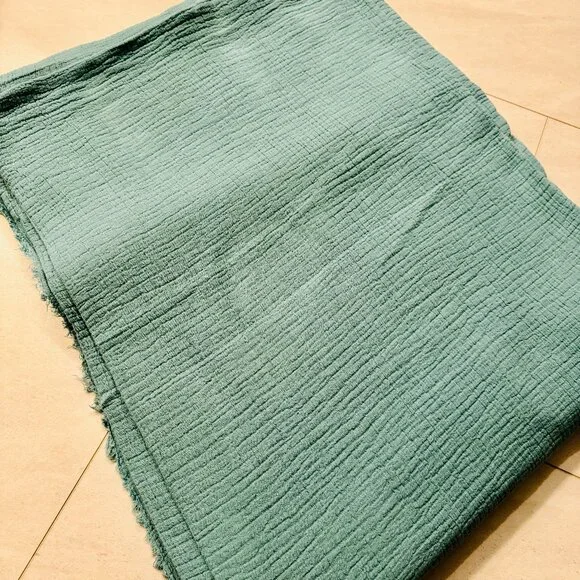 Coyuchi 2025 Topanga Organic Cotton Matelasse Blanket King Surf Rare Retired - Picture 3 of 4